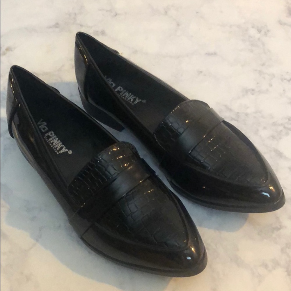 Patent leather loafers